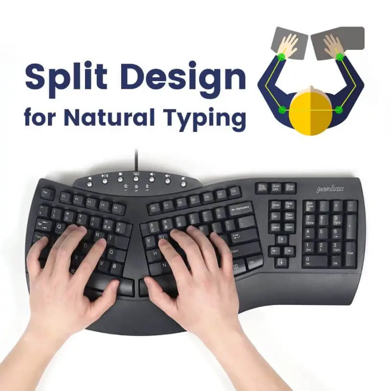 Perixx Periboard-512 keyboard design (best keyboard for carpal tunnel in our review)