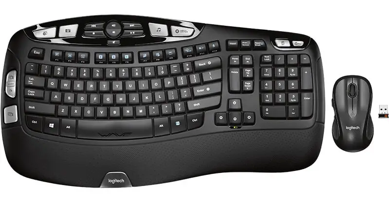 Logitech MK550 keyboard design that provides additional wrist support