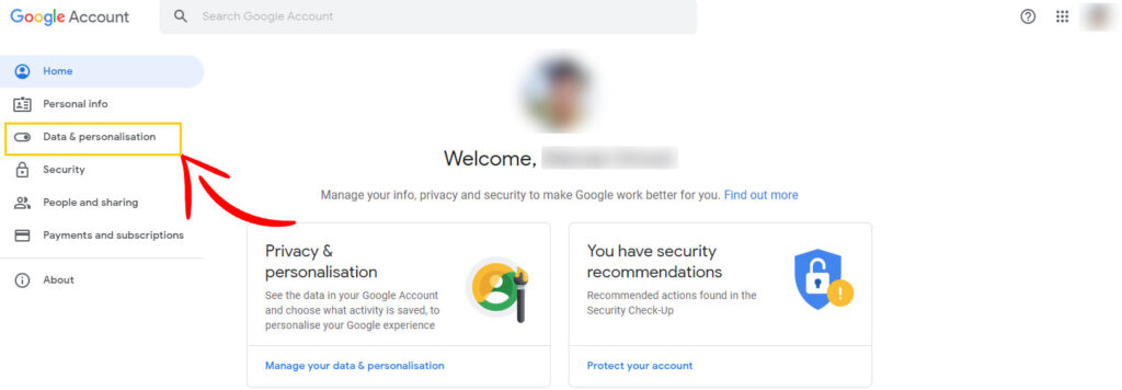 Google Account Data and Personalization
