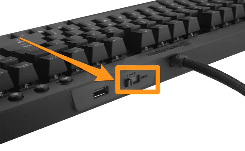 Polling rate switch key on Corsair keyboard